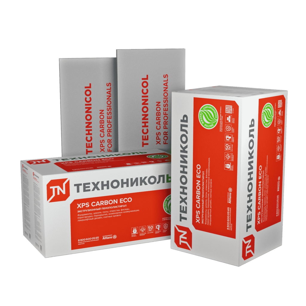 İstilik izolyasiya XPS Texnonikol Carbon Eco 50 mm 580x1180 mm (8 plitə)